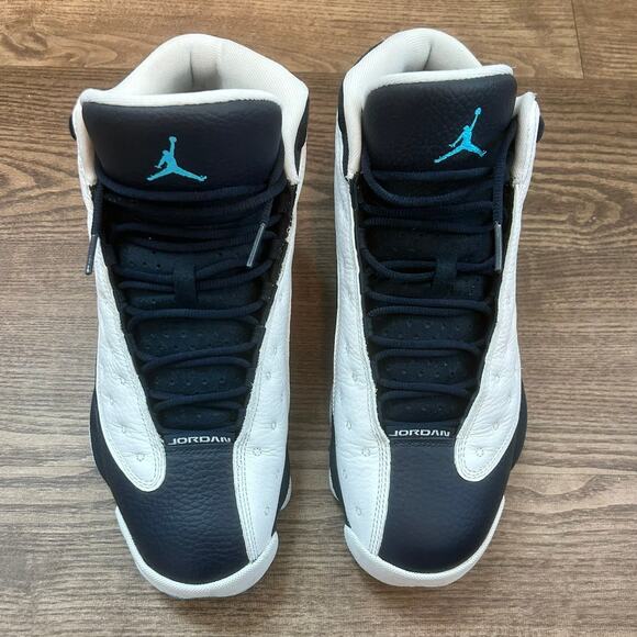 Air Jordan 13 Retro Obsidian Powder Blue Size 10 White Black Blue 414571-144 main image 7